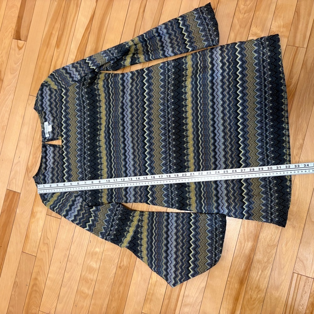 Element Womens Long Split Bell Sleeve Dress Sz Medium Keyhole Back , Aztec Print - Picture 12 of 13